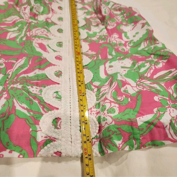 LILLY PULITZER Annabelle Floral Halter Top Tank Women's 2 Pink/Green Resortwear - Picture 7 of 10
